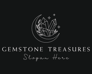 Astral Moon Precious Stone logo design