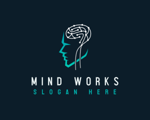 AI Technology Brain logo design