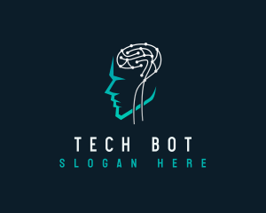 AI Technology Brain logo design