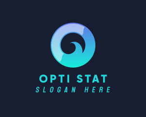 Ocean Wave Letter O logo design