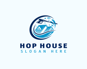 House Power Wash Cleaning logo design