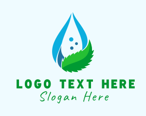 Mint Water Droplet logo