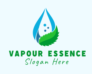 Mint Water Droplet logo design