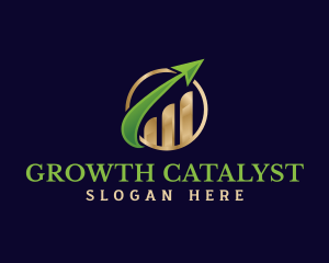 Arrow Growth Graph logo design