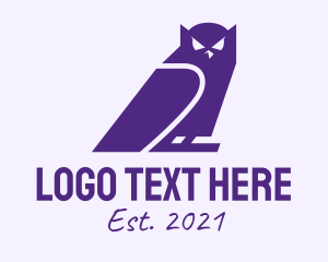 Purple Owl Silhouette  logo