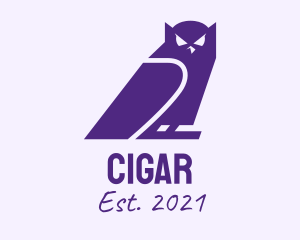 Purple Owl Silhouette  logo