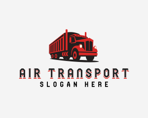 Truckload Shipping Truck logo design