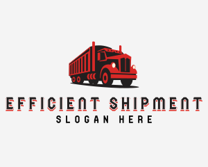 Truckload Shipping Truck logo design