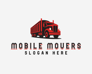 Truckload Shipping Truck logo design