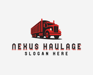 Truckload Shipping Truck logo design