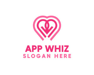 Heart Arrow App logo design