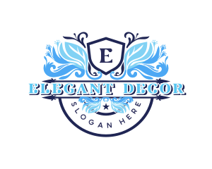 Floral Ornament CRest logo design