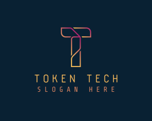 Tech Cryptocurrency App logo design