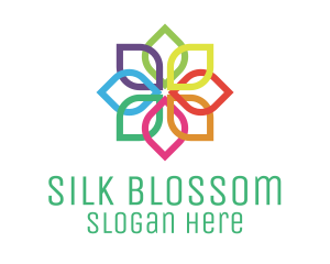 Rainbow Flower Spa logo design