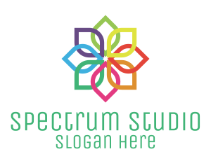Colorful Rainbow Flower Spa logo