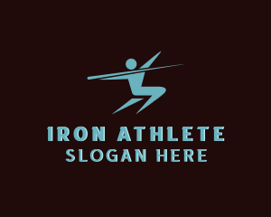 Javelin Thrower Athlete logo design