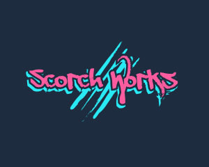 Graffiti Neon Paint logo design