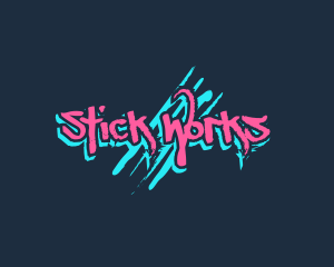 Graffiti Neon Paint logo design