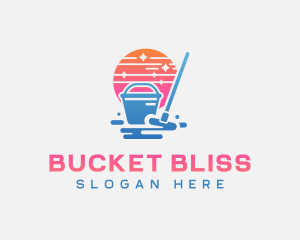 Mop Bucket Cleaning logo design