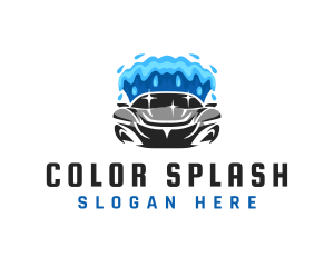 Car Wash Wave Splash logo design