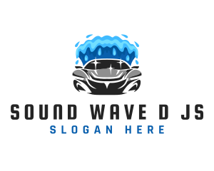 Car Wash Wave Splash logo design