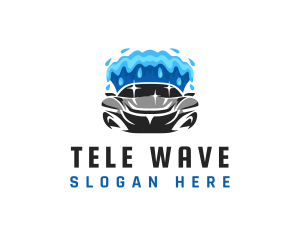 Car Wash Wave Splash logo design