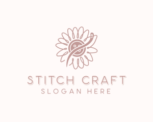 Sunflower Handmade Sewing logo design