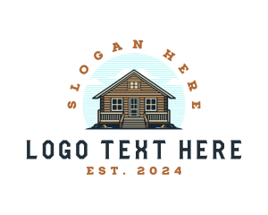 Cabin - Wood Cabin Contractor logo design