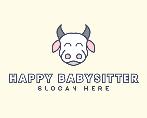 Happy Cow Animal logo design