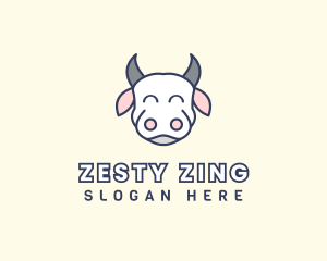 Happy Cow Animal logo design