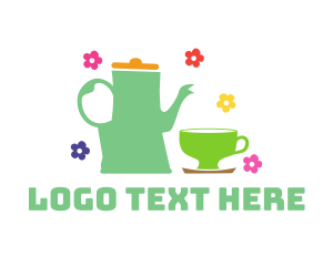 Floral Teahouse Cup  logo