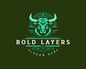 Bull Ranch Horn logo design