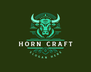 Bull Ranch Horn logo design