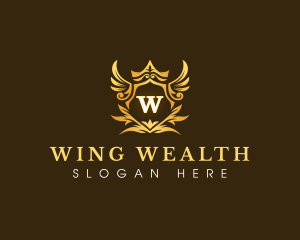 Crest Wings Crown logo design