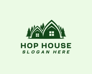 Cabin House Structure logo design