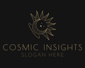 Cosmic Moon Eclipse logo design