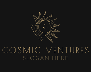 Cosmic Moon Eclipse logo design