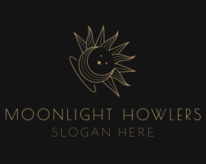 Cosmic Moon Eclipse logo design