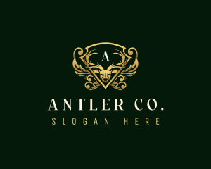 Luxury Deer Antler logo design