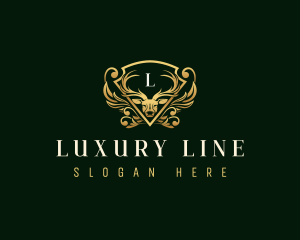 Luxury Deer Antler logo design