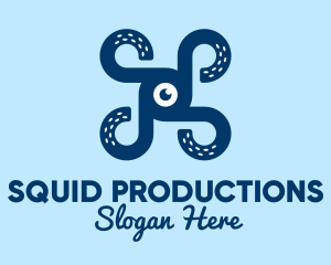 Blue Squid Monster logo