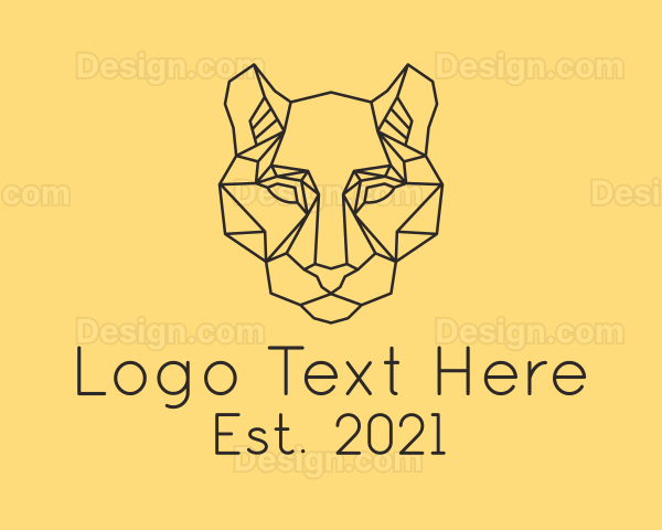Geometric Fierce Cougar Logo
