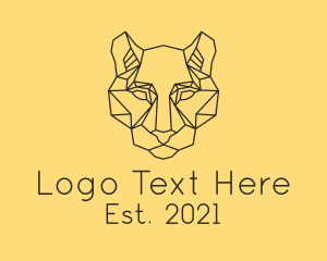 Fierce - Geometric Fierce Cougar logo design