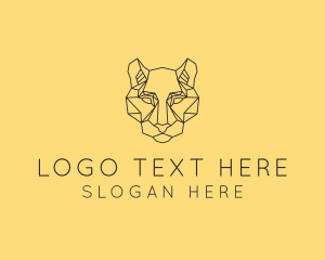 Geometric Fierce Cougar  logo