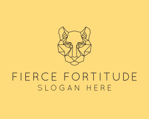 Geometric Fierce Cougar  logo