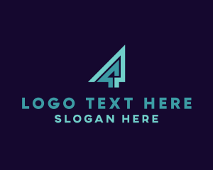 Geometric Number 4 logo