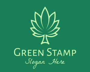 Green Palm Leaf logo design