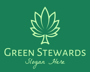 Green Palm Leaf logo design