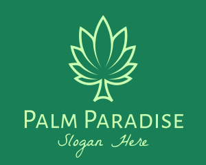 Green Palm Leaf logo design