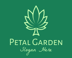 Green Palm Leaf logo design